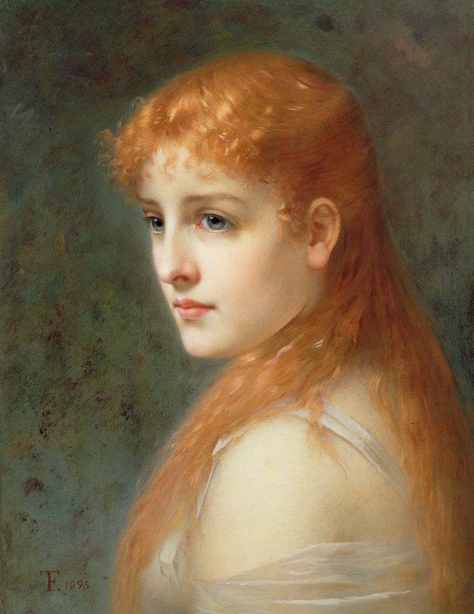 Mladá dívka se zrzavými vlasy, 1895 od Franz Thone