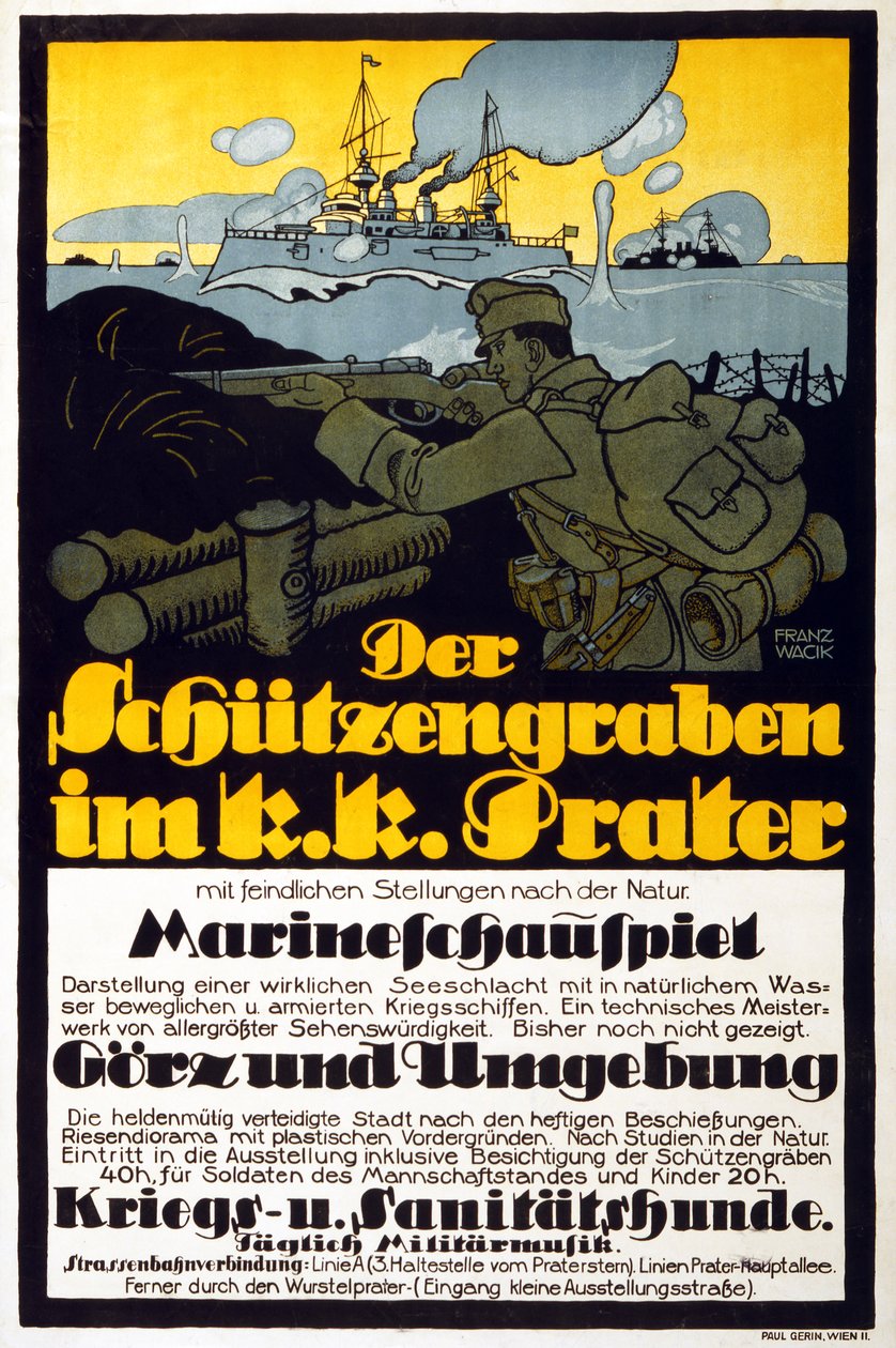 Příkop v Prátru, 1918 od Franz Wacik