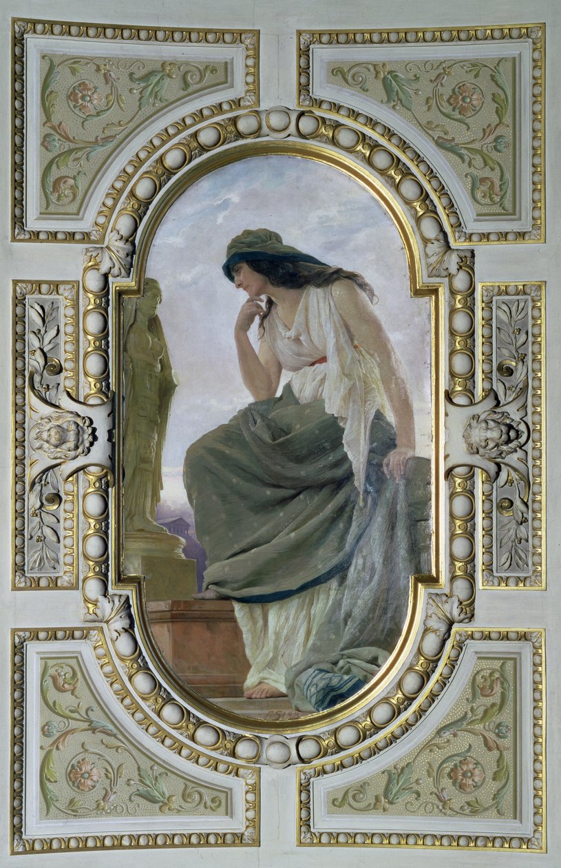 Alegorická postava z mytologie, 1890 (stropní malba) od Franz Xaver Simm