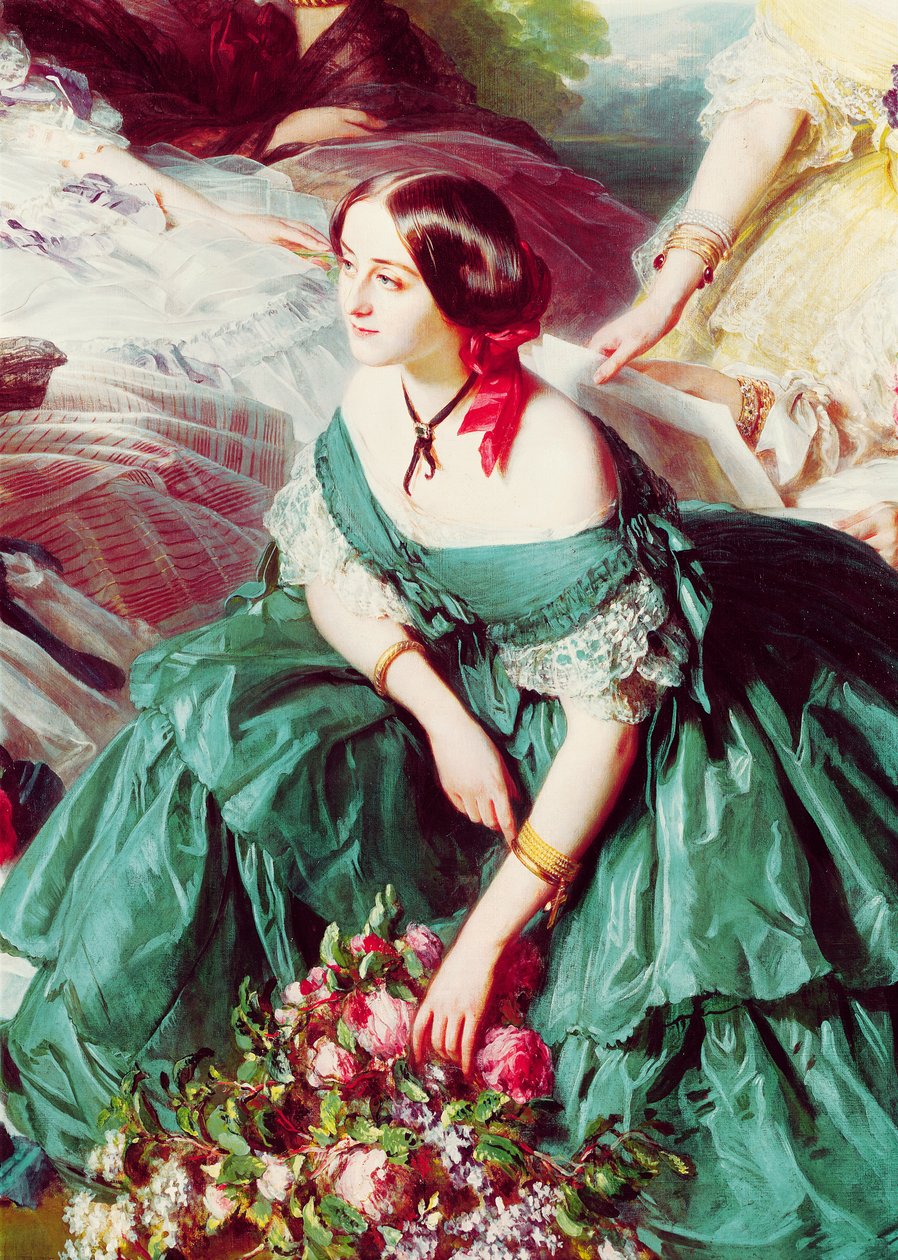 Císařovna Eugenie a její dámy v čekání, detail markýze z Montebella, 1855 od Franz Xaver Winterhalter