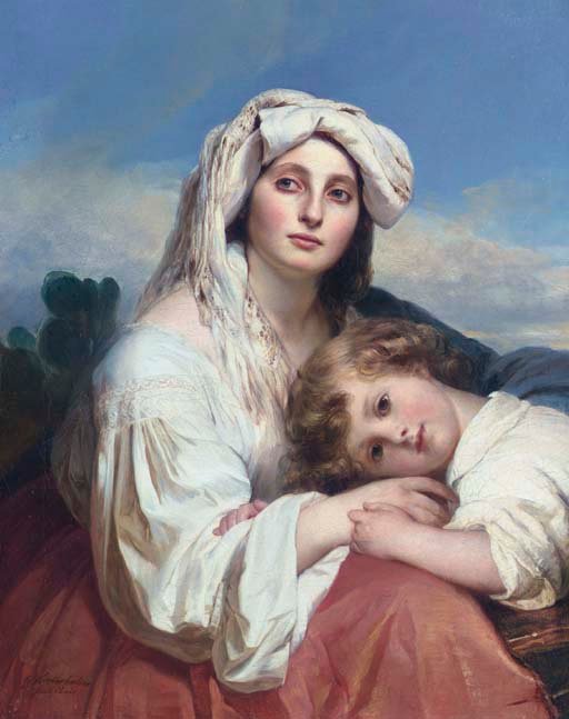 Ital s dítětem od Franz Xaver Winterhalter