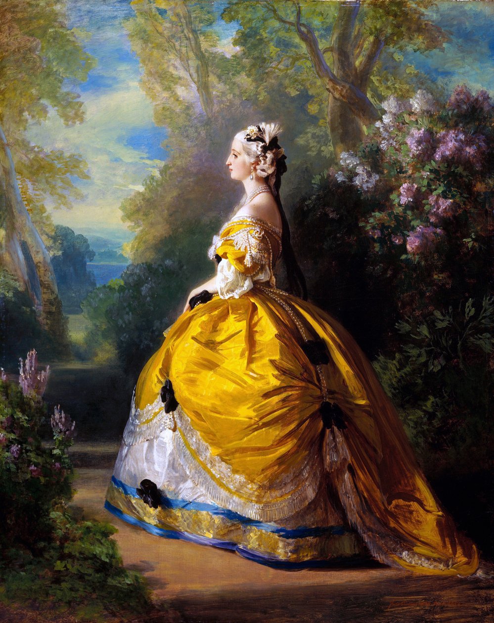 Limpératrice Eugénie à la Marie-Antoinette od Franz Xaver Winterhalter