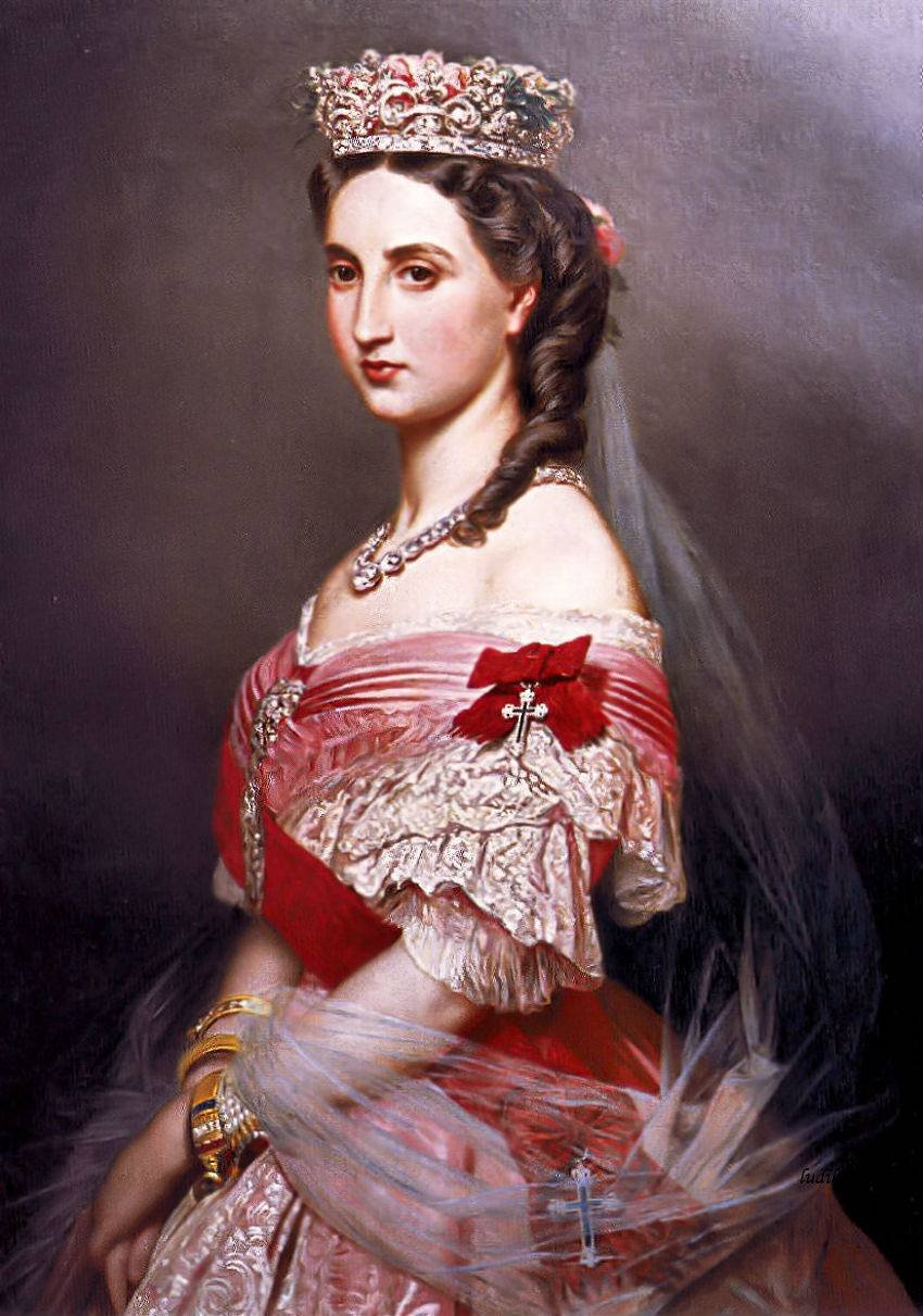 Portrét Charlotte Belgie od Franz Xaver Winterhalter