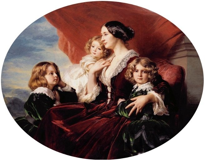 Portrét Elizy Krasisky s dětmi od Franz Xaver Winterhalter