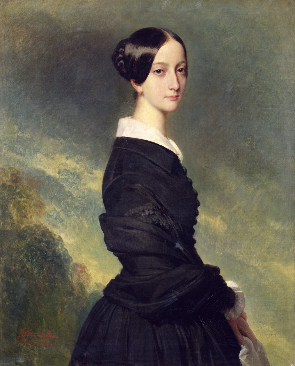 Portrét Francisca Caroline de Braganca (1824-98) 1844 od Franz Xaver Winterhalter