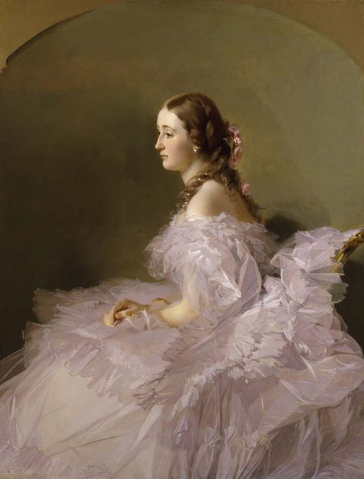 Portrét Lydie Schbelsky baronky Staël von Holstein od Franz Xaver Winterhalter