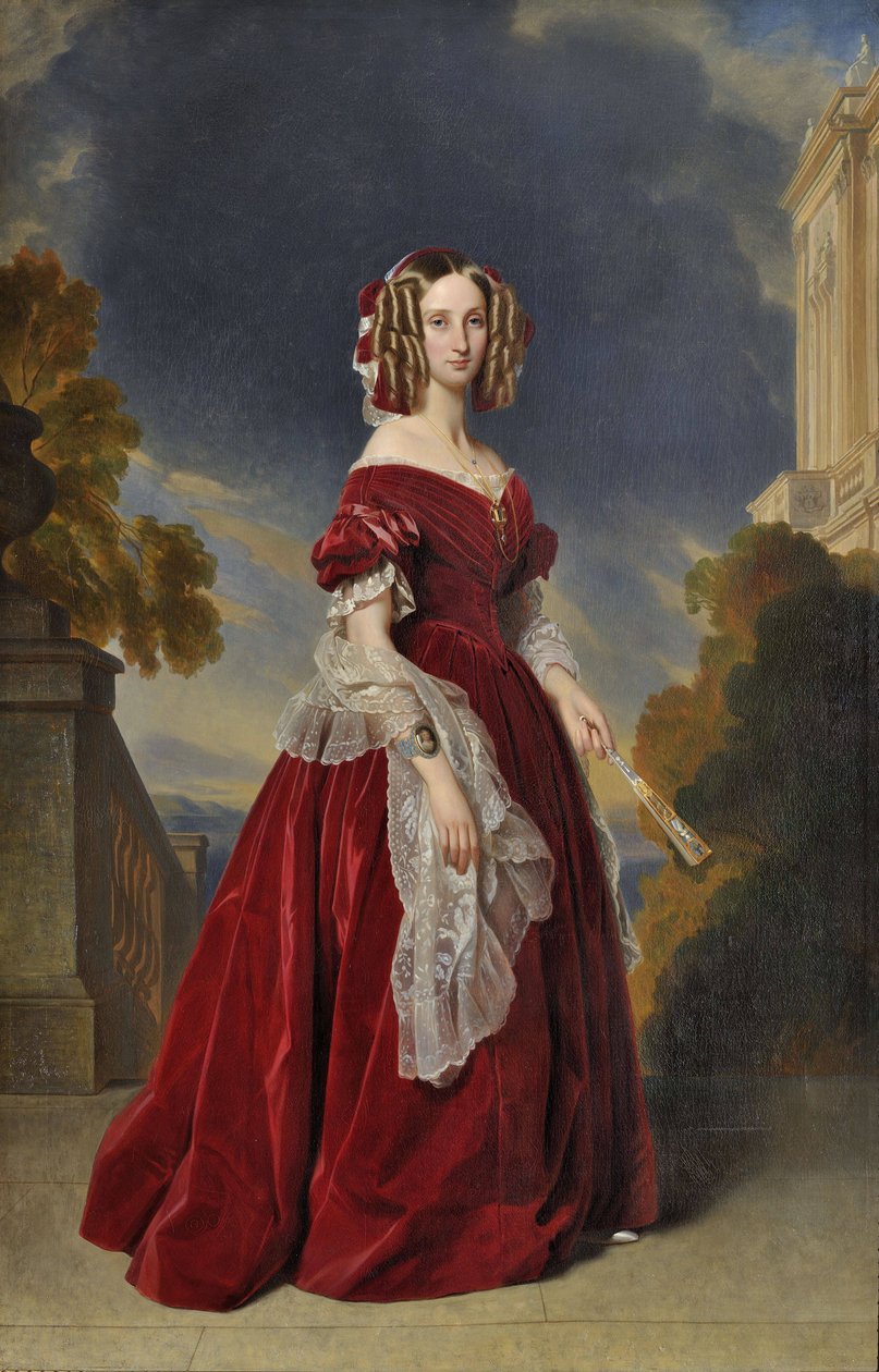 Portrét Marie-Louise, první královny Belgičanů od Franz Xaver Winterhalter