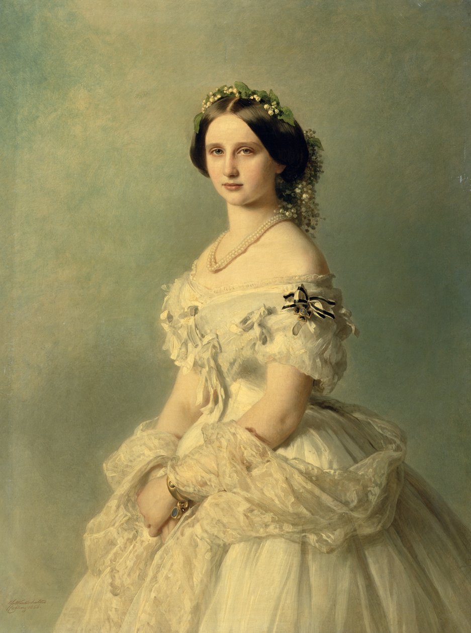 Portrét princezny z Badenu, 1856 od Franz Xaver Winterhalter