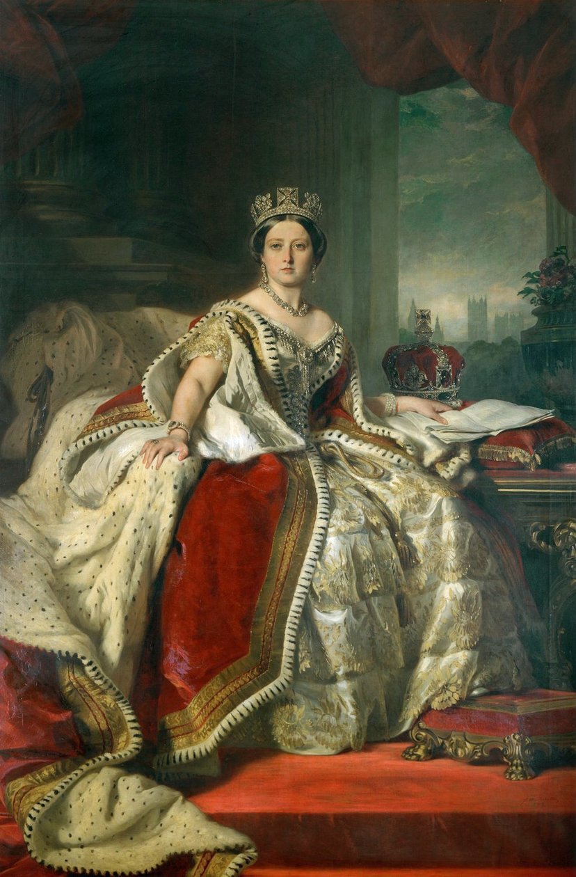 Portrét královny Viktorie od Franz Xaver Winterhalter