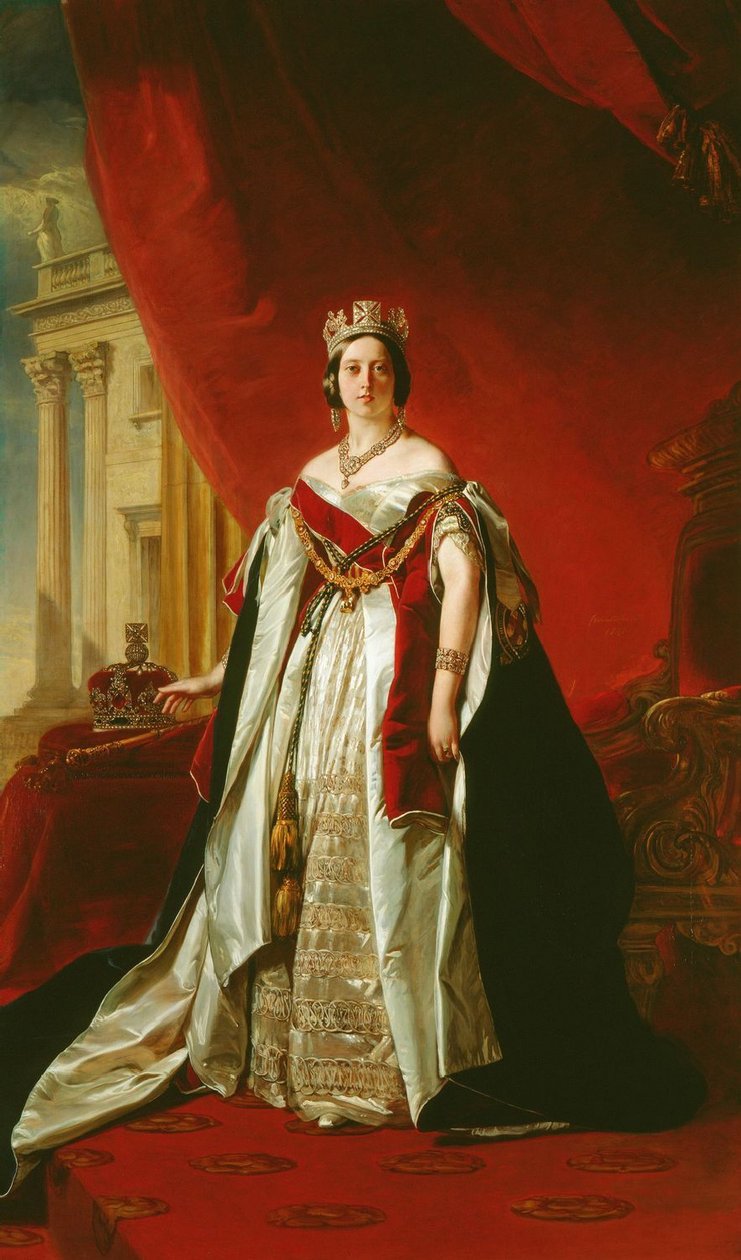 Portrét Viktorie Spojeného království od Franz Xaver Winterhalter