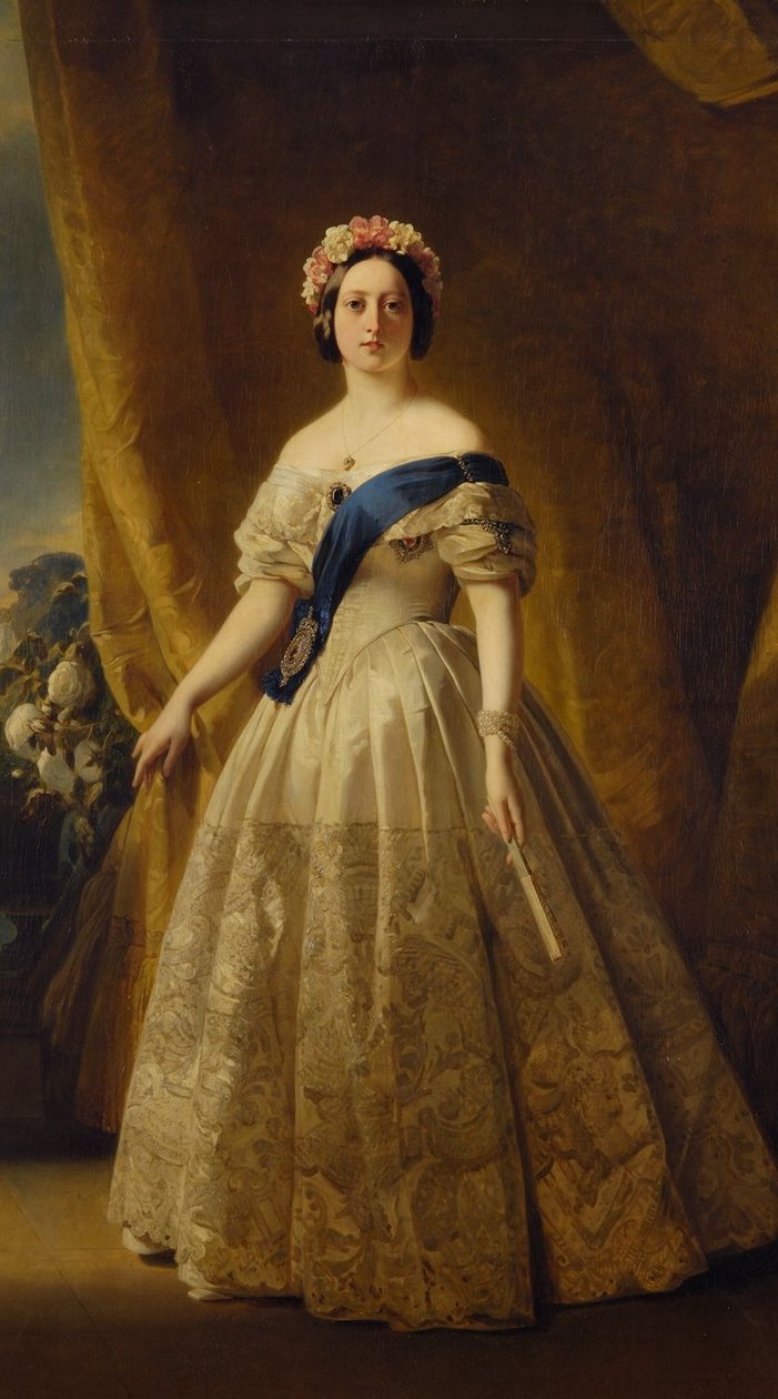 Portrét Viktorie Spojeného království od Franz Xaver Winterhalter