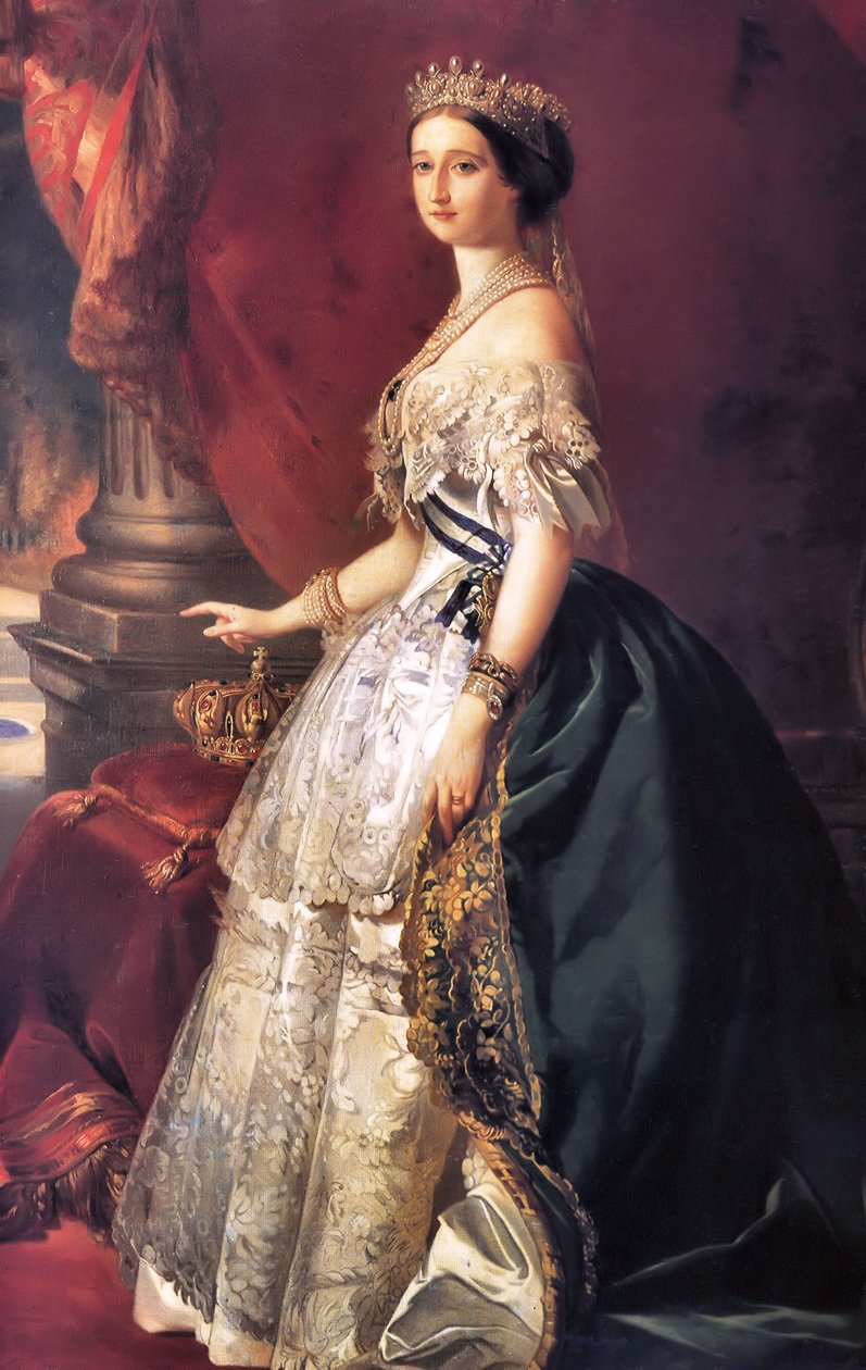 Portrét císařovny Eugénie od Franz Xaver Winterhalter