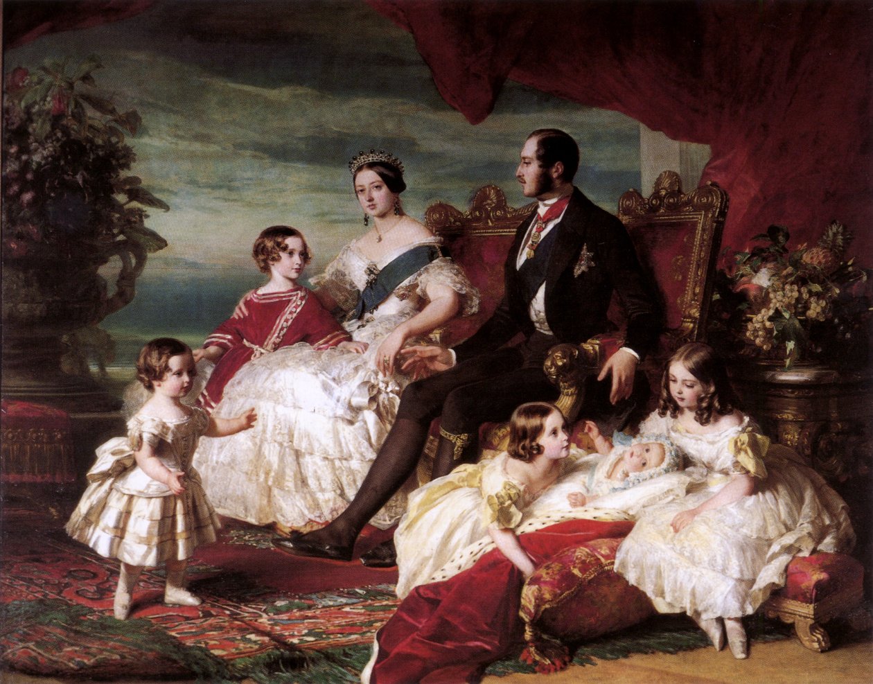 Královna Viktorie, princ Albert a děti od Franz Xaver Winterhalter