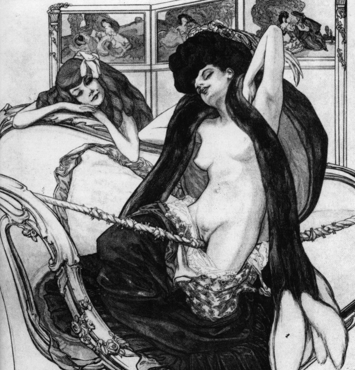 Love Drawings: The Garden of Aphrodite.n od Franz von Bayros