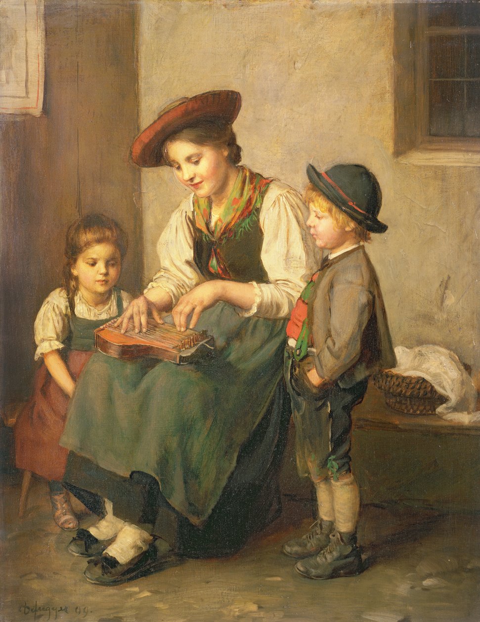 Hráč na citeru od Franz Defregger