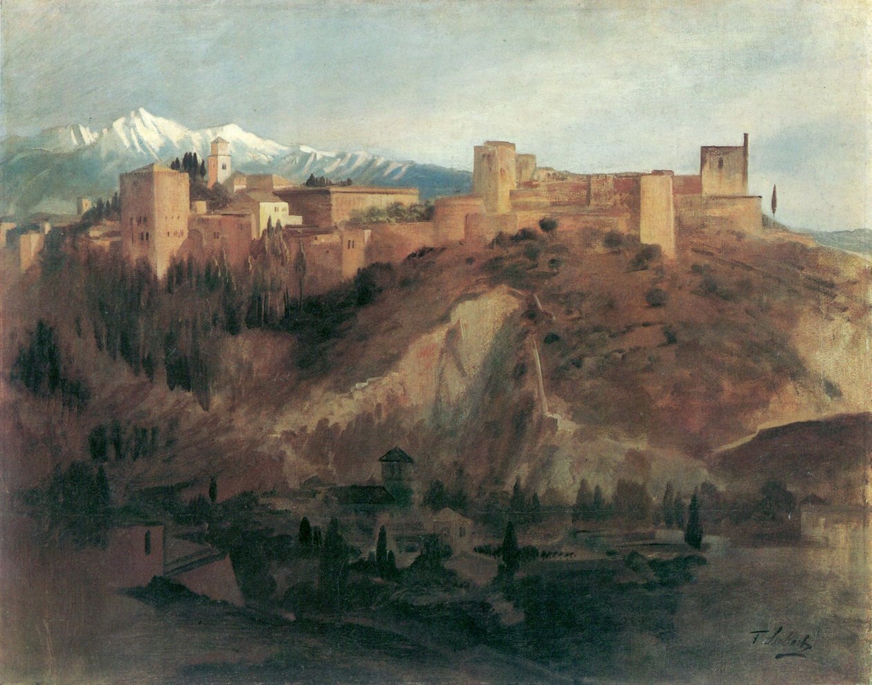 Alhambra v Granadě od Franz Seraph von Lenbach