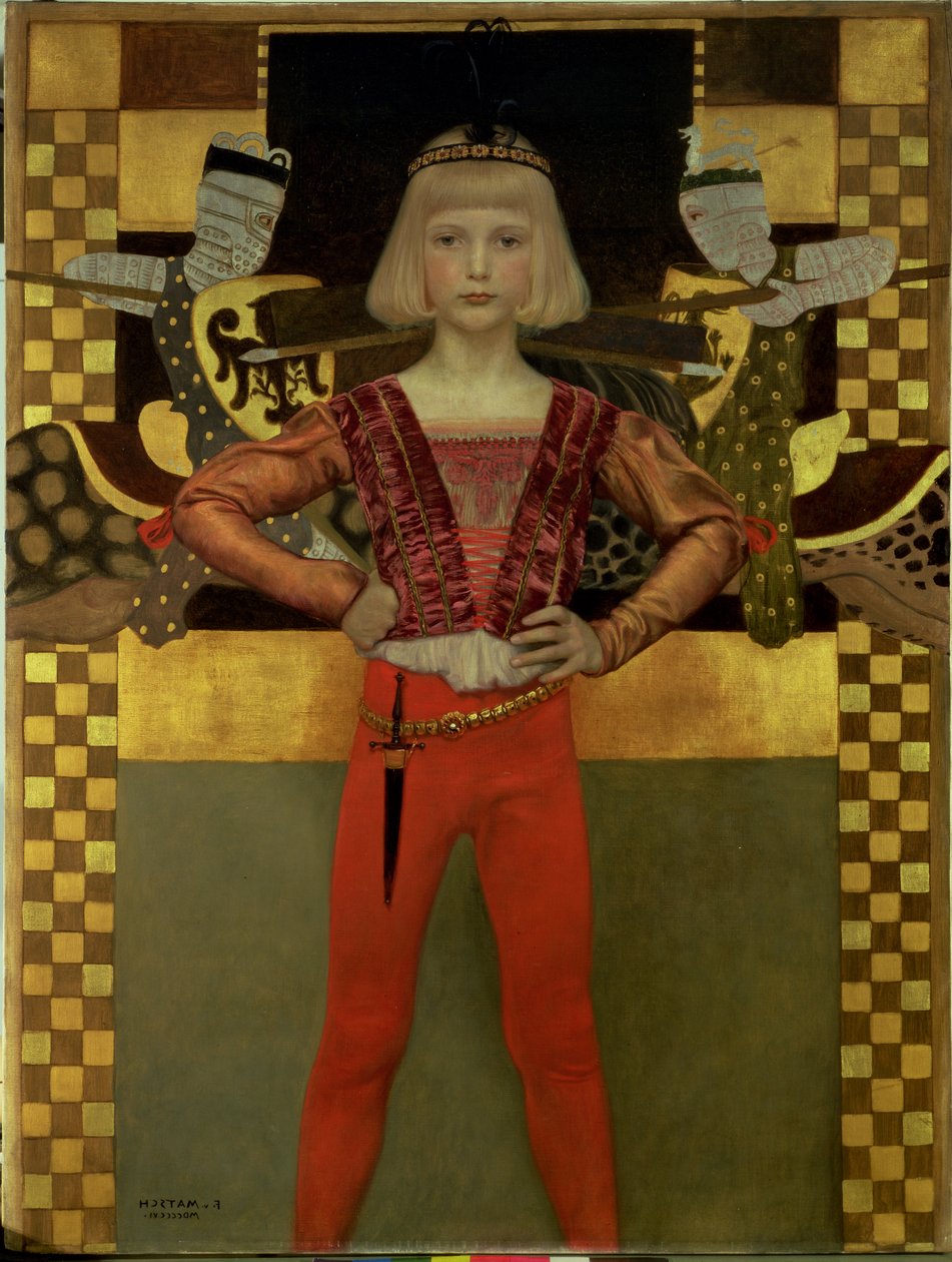 Chlapec ve středověkém kostýmu, 1906 od Franz von Matsch