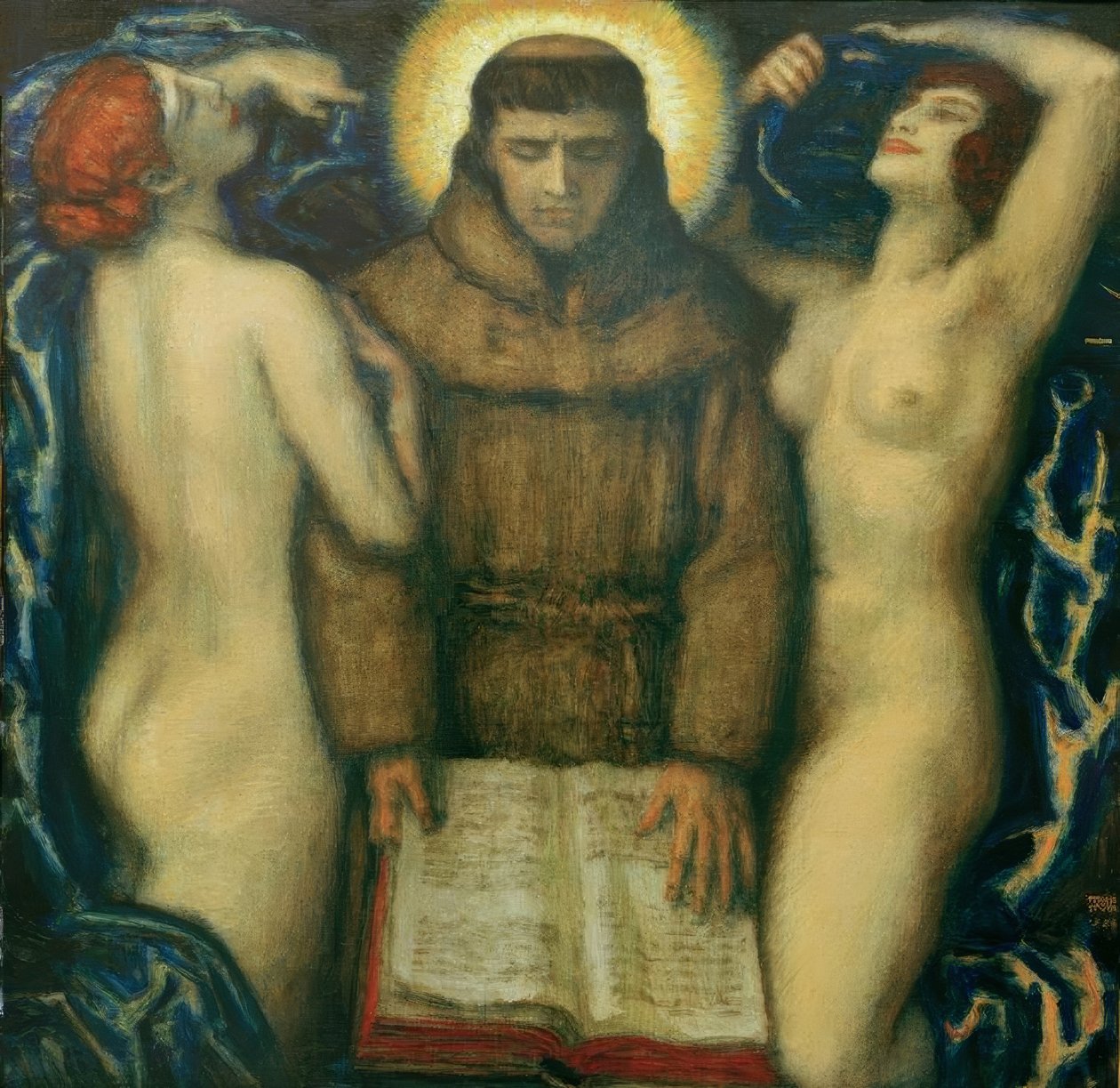 Pokušení svatého Antonína od Franz von Stuck