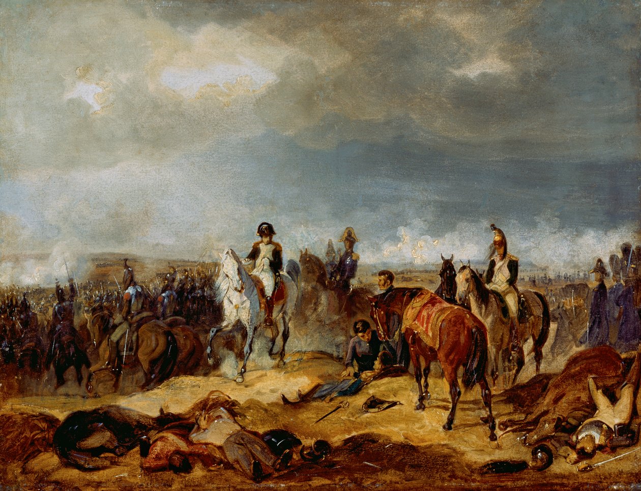 Německy: Napoleon na bitevním poli od Franz Adam
