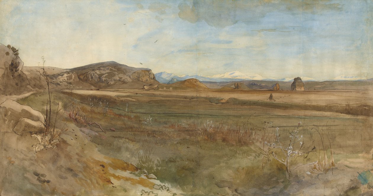 Krajina Campagna na Via Flaminia od Franz Albert Venus