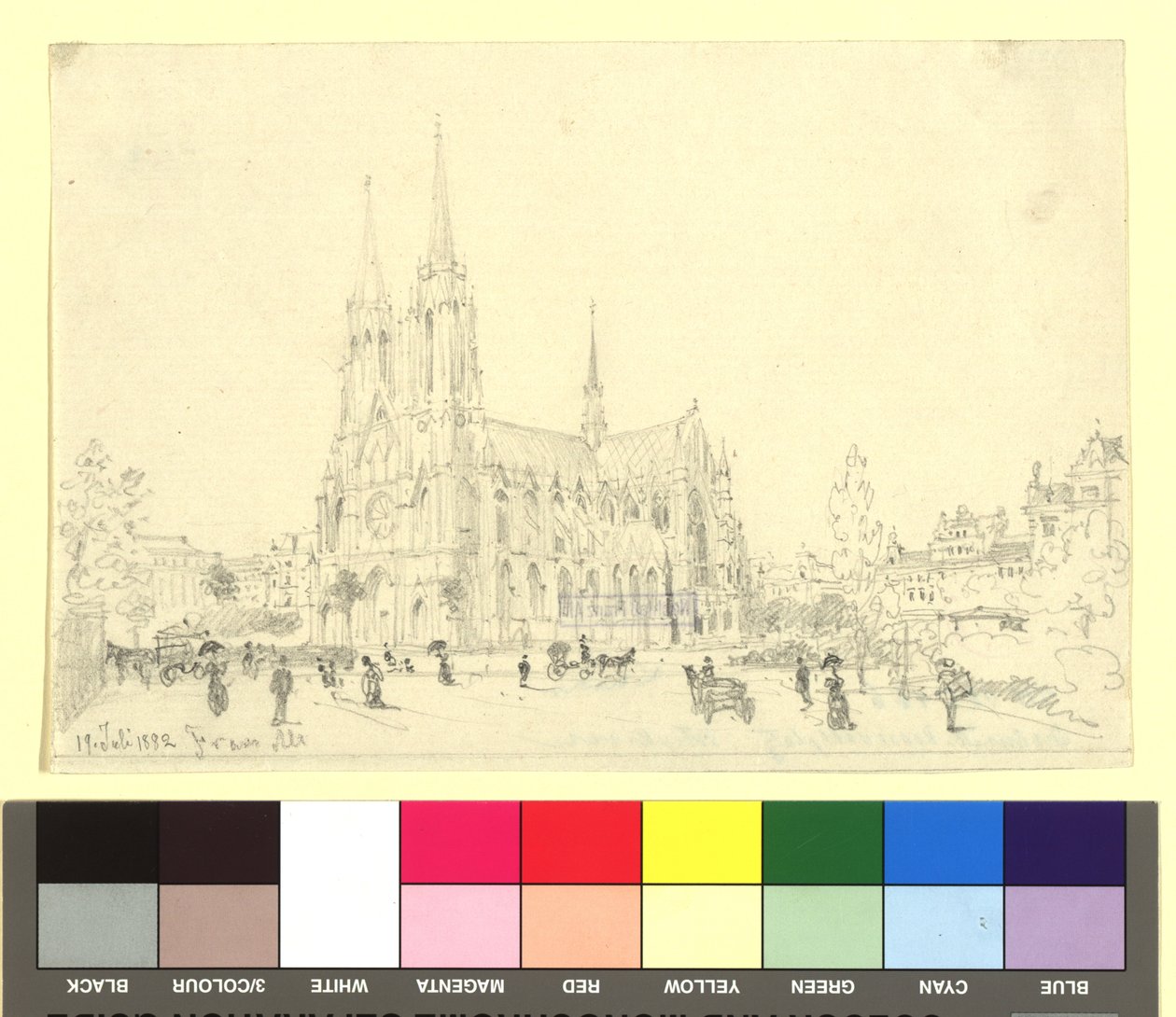 9., Rooseveltplatz – Votivkirche (pohled z boku) od Franz Alt