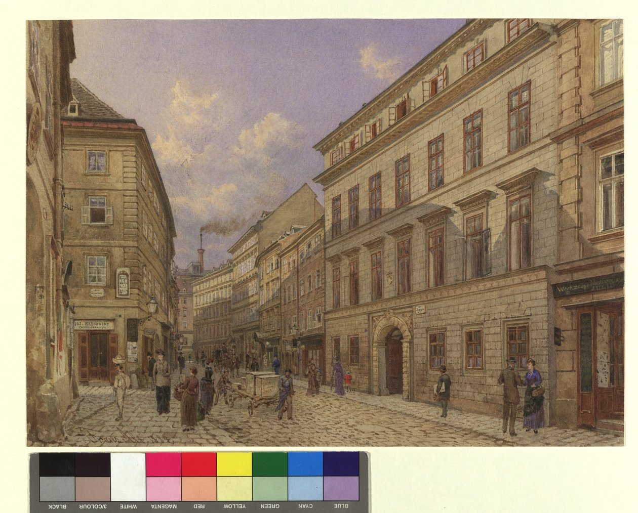 Pohled do Riemergasse směrem k Singerstraße od Franz Alt