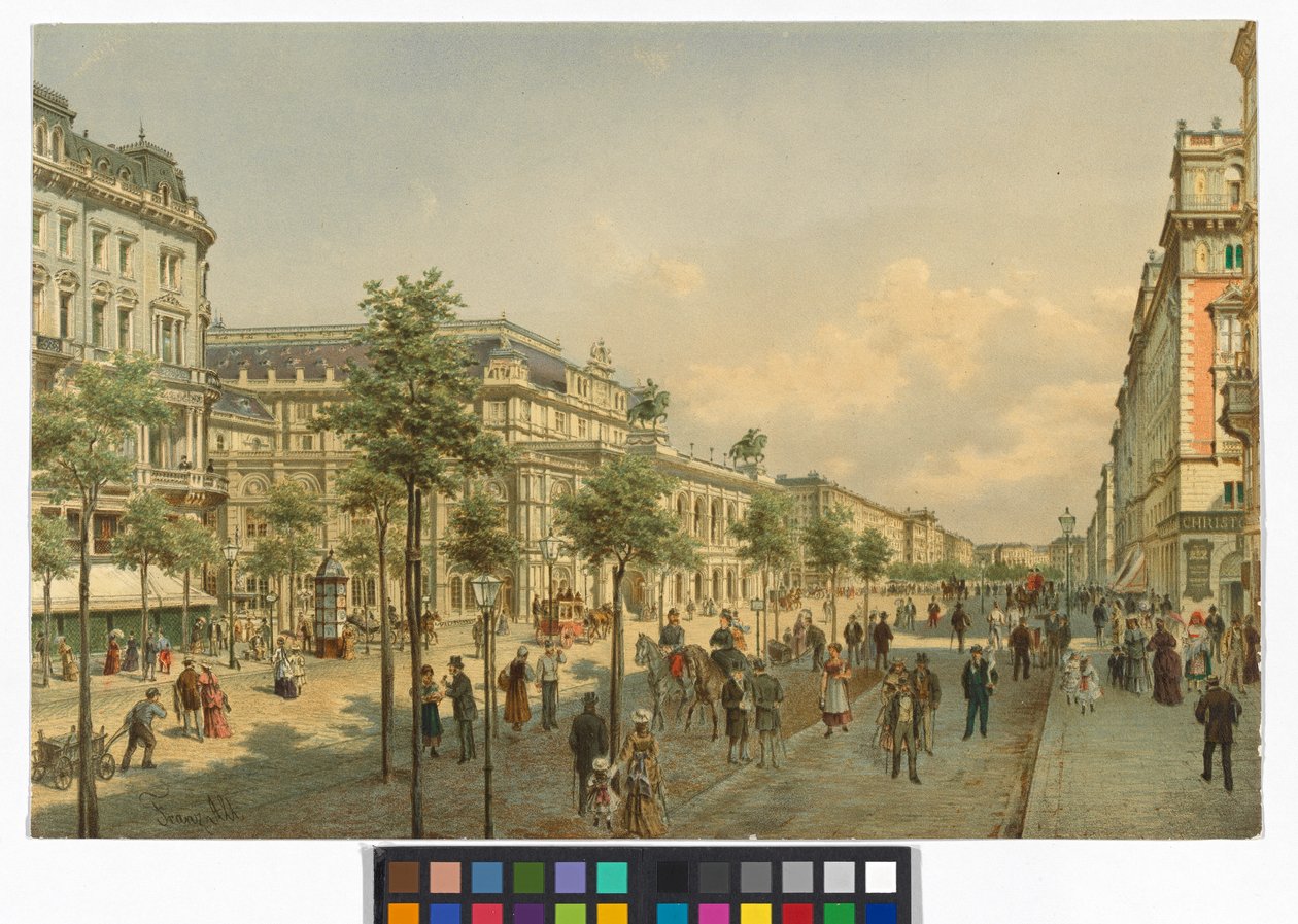 Opernring (pohled směrem ke Schwarzenbergplatz) od Franz Alt