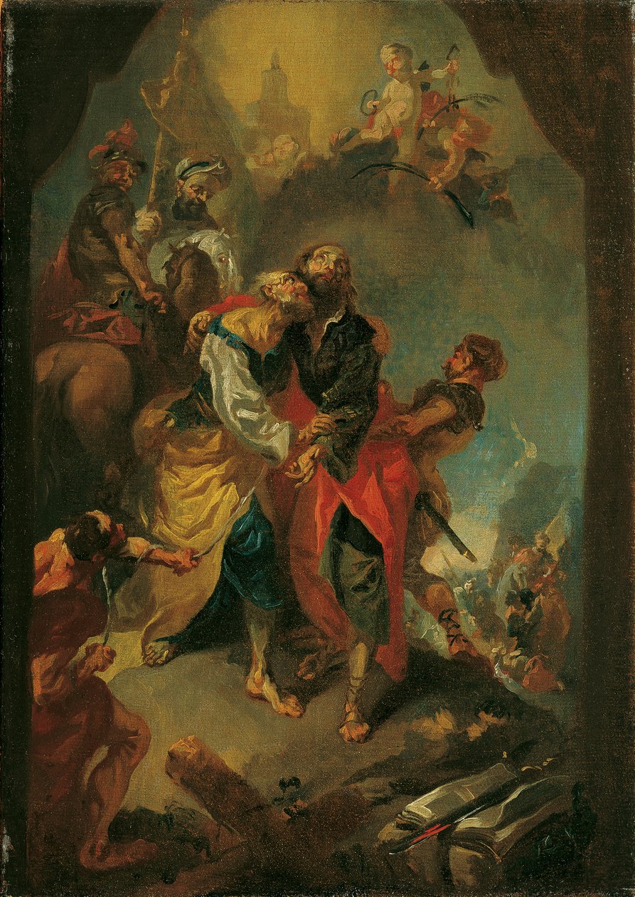 Rozloučení s apoštoly Petrem a Pavlem před jejich mučednickou smrtí od Franz Anton Maulbertsch