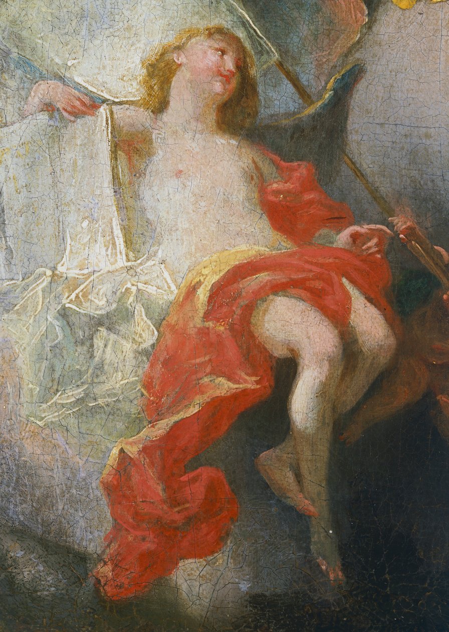 Andělé, detail z Alegorie jezuitské misie do celého světa od Franze Antona Maulbertsche (1724-1796). Německo od Franz Anton Maulbertsch