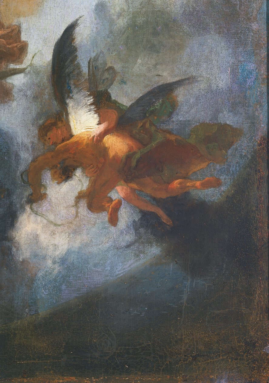 Andělé, detail z Alegorie jezuitské misie do celého světa od Franze Antona Maulbertsche (1724-1796). Německo od Franz Anton Maulbertsch