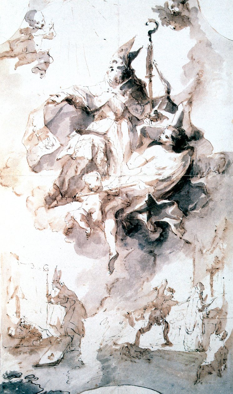 Korunovací sláva svatého Stanislava, c1744-1796 od Franz Anton Maulbertsch