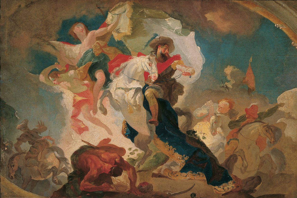 Vítězství svatého Jakuba z Compostely nad Saracény v bitvě u Claviga od Franz Anton Maulbertsch