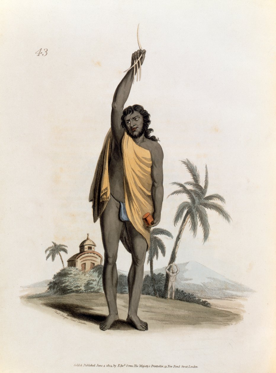 Hinduistický kněz, hospoda. Edward Orme, 1804 od Franz Balthazar Solvyns