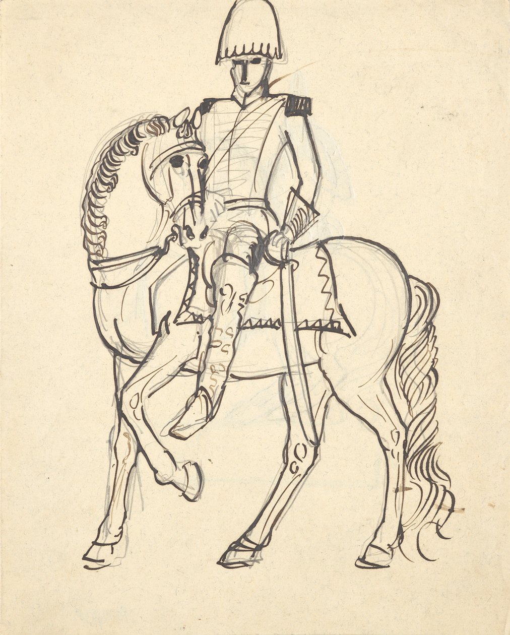 důstojník na koni od Franz Barwig d. Ä.