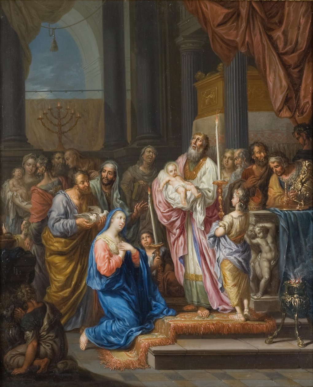 Obětování v chrámu od Franz Christoph Janneck