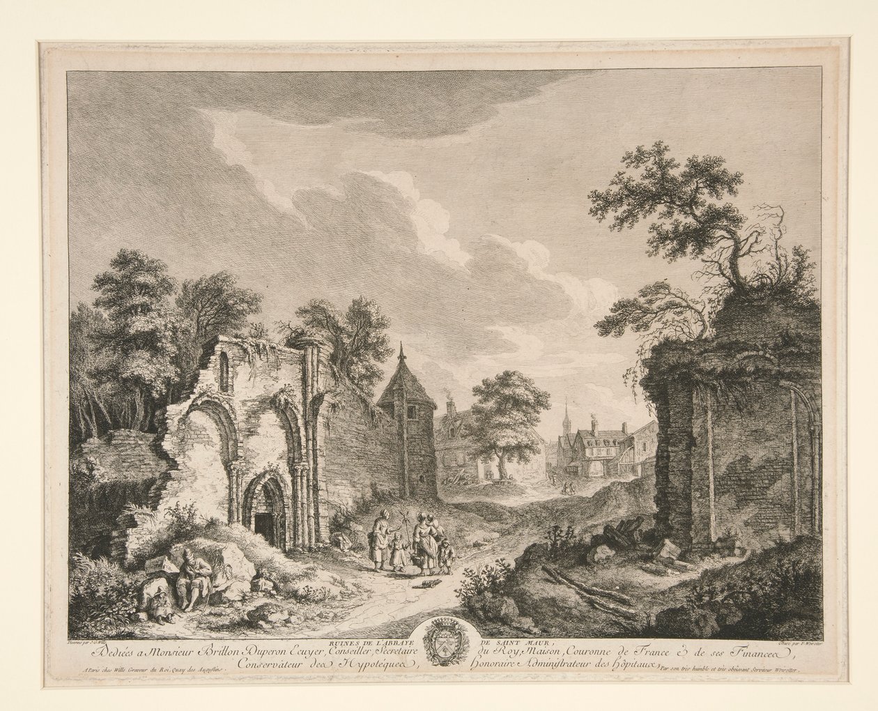 Ruiny opatství sv. Maura od Franz Edmund Weirotter