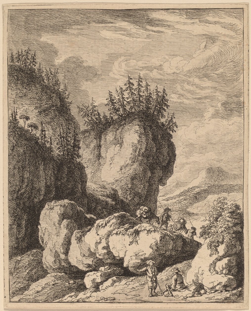 Cesta přes Mount Praco, z Ricci do Janova od Franz Edmund Weirotter