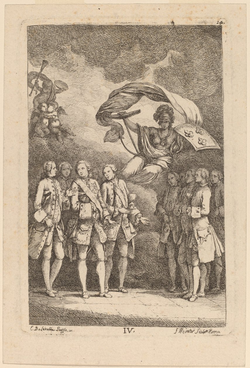 V Příchodu do Říma: pl. 4 od Franz Edmund Weirotter after Étienne de Lavallée Poussin