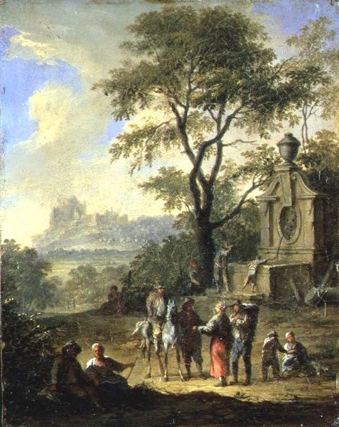 Krajina (olej na mědi) od Franz Ferg