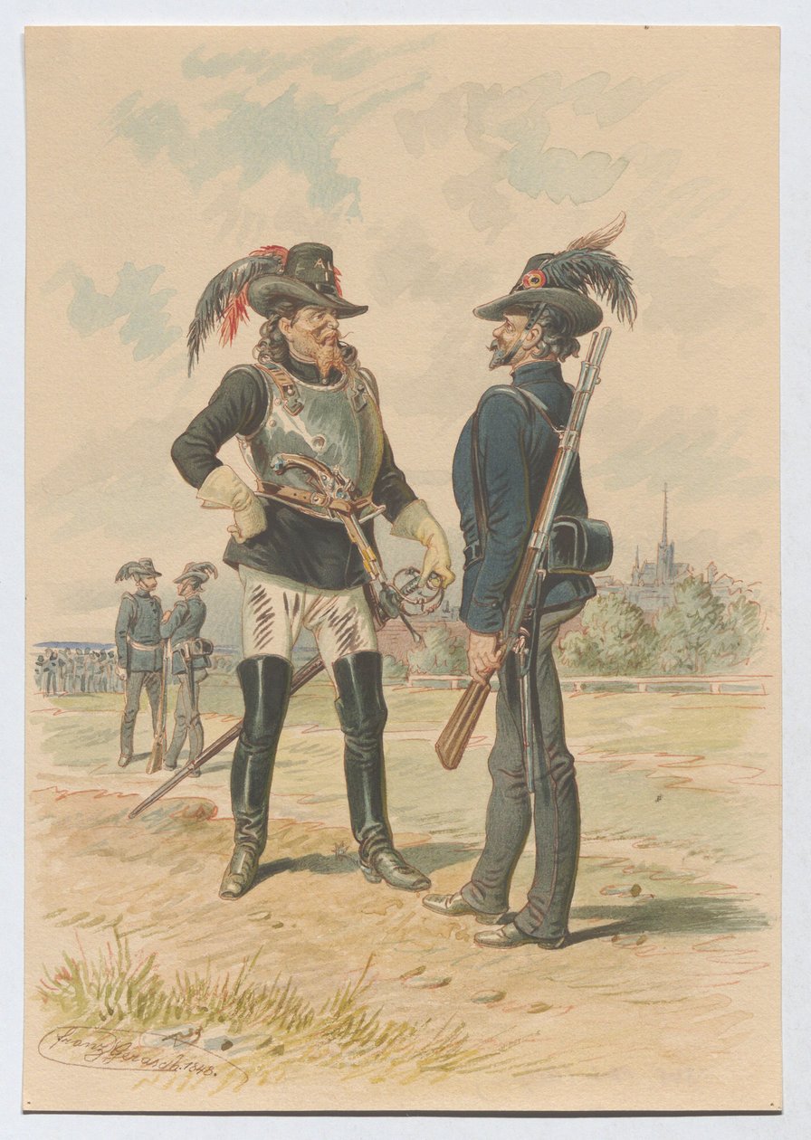 Vídeňská akademická studentská legie v říjnu 1848 od Franz Gerasch