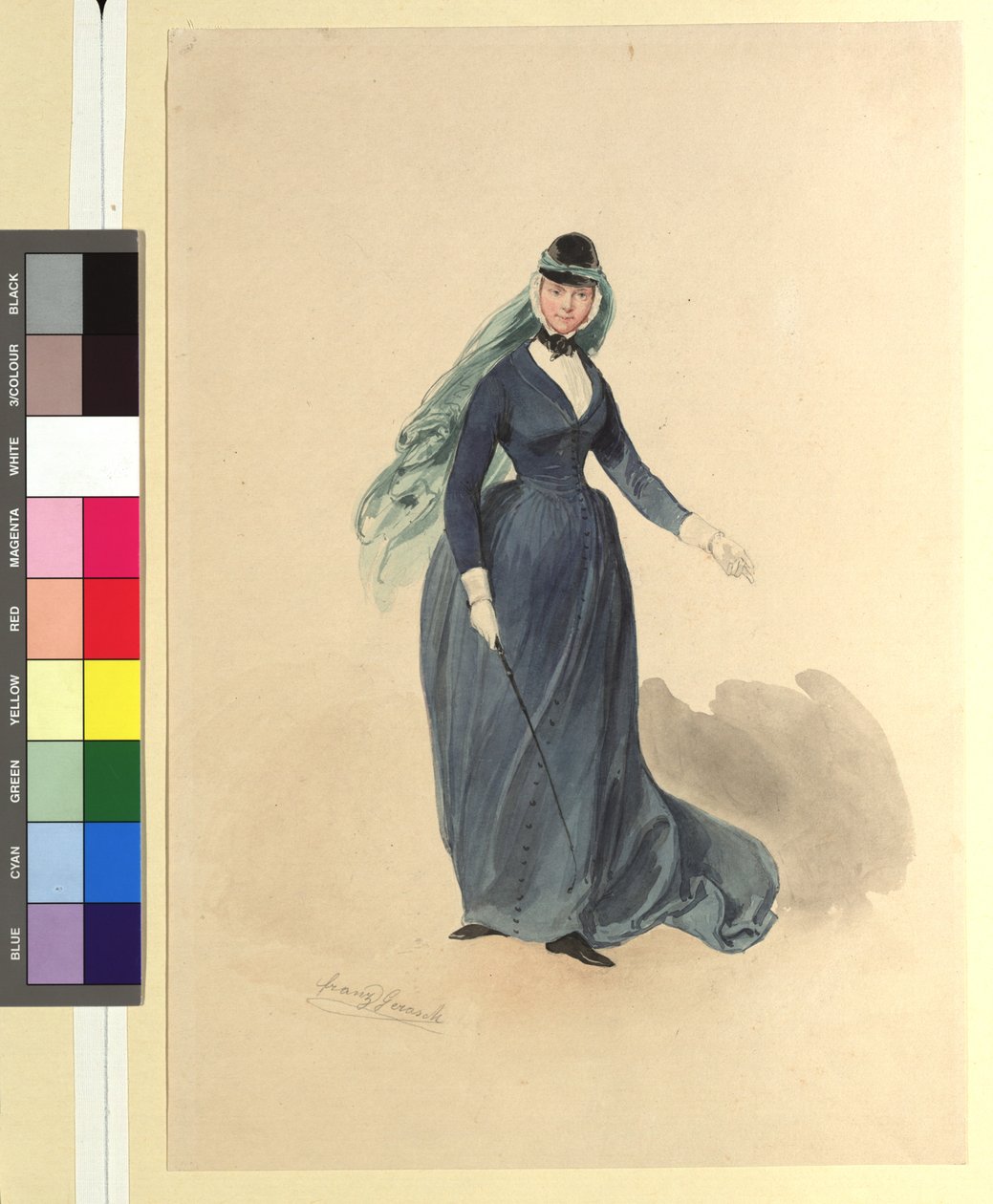 Ida Schuselka-Brüning jako Lady Piron v "Marii, dceři pluku" od Franz Gerasch
