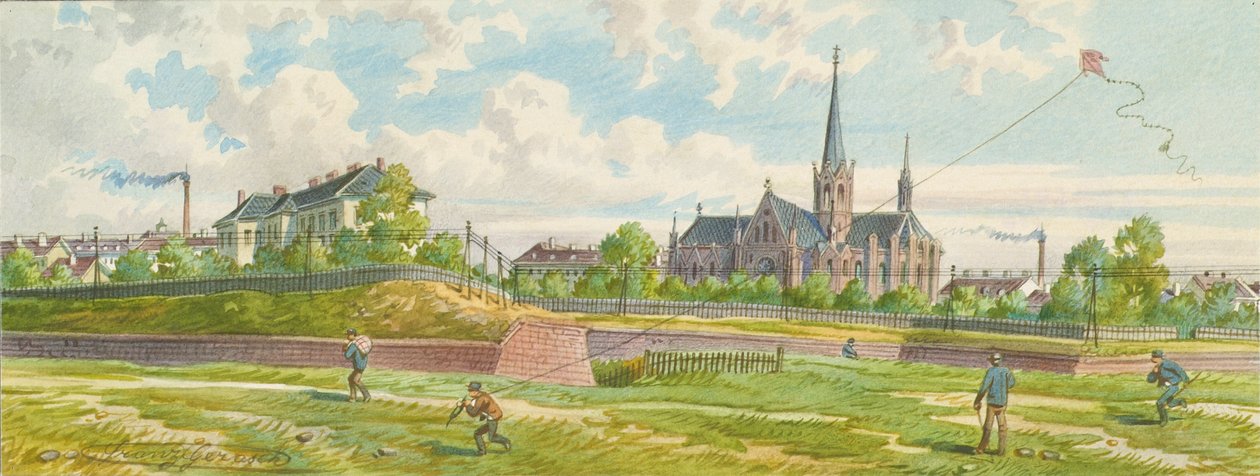 Mezi Westbahn a Mariahilfer line (pohled na zeď linky) od Franz Gerasch