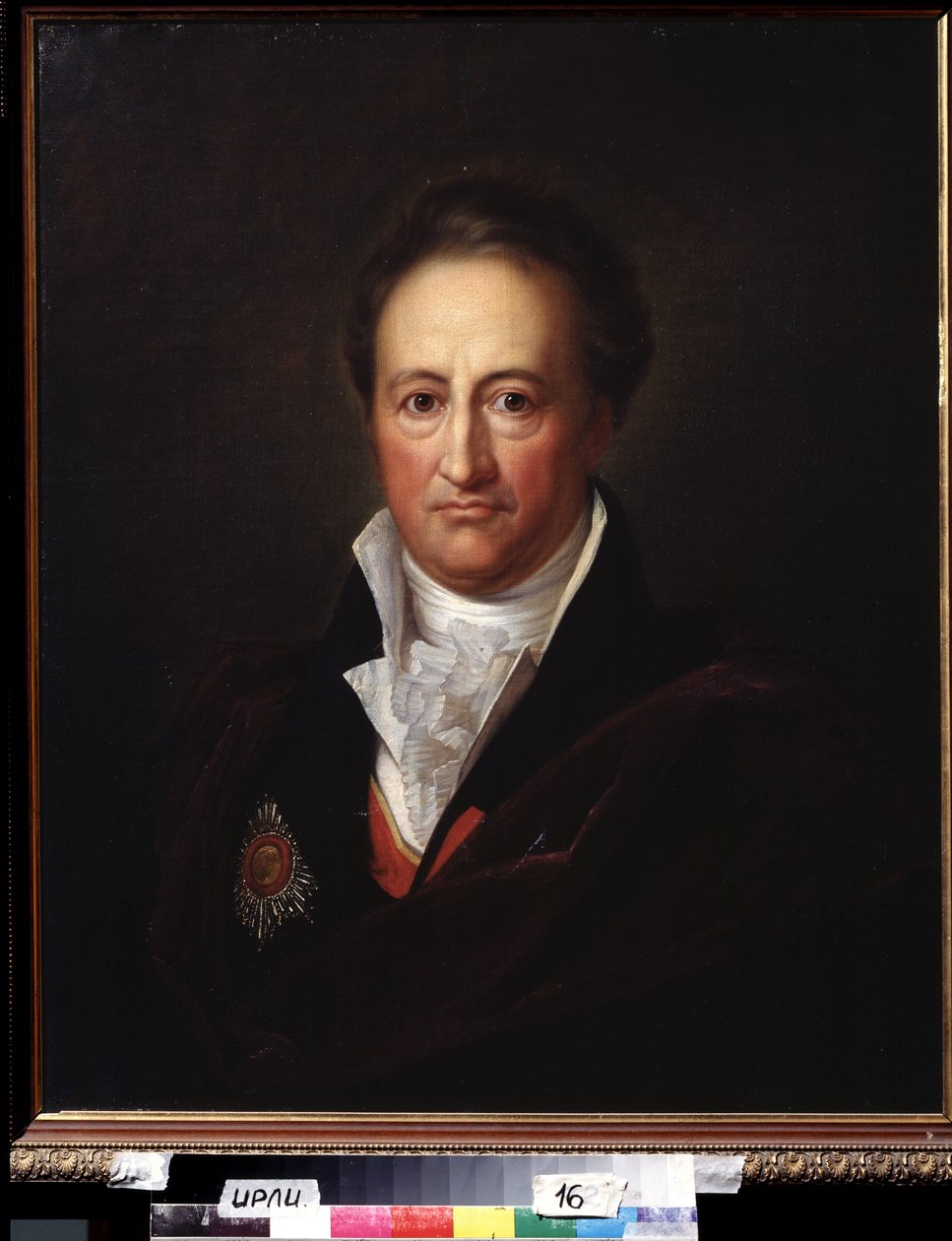 Portrét autora Johanna Wolfganga von Goethe (1749-1832) (Portrét autora J. W. von Goetha). Malba Gerharda von Kugelgena (1772-1820), olej na plátně od Franz Gerhard von Kugelgen
