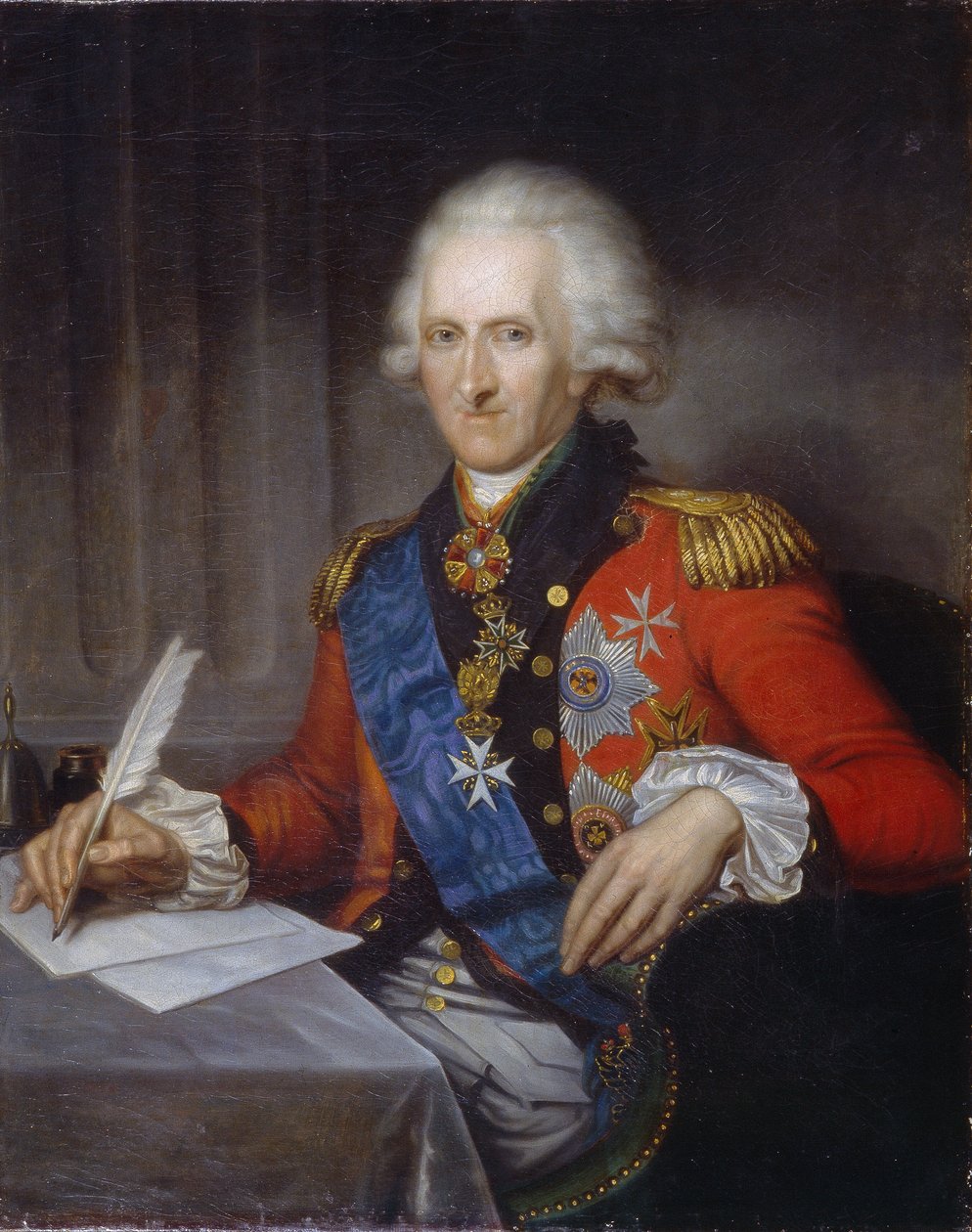 Portrét státníka a reformátora hraběte Jacoba Sieverse (1731-1808) (Portrét státníka a reformátora hraběte Jacoba Sieverse). Malba Gerharda von Kugelgena (1731-1820), olej na plátně. Německé umění konce 18. století, klasicismus. Stát Rusko od Franz Gerhard von Kugelgen