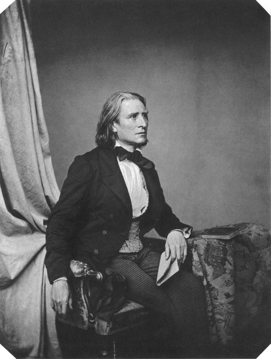 Franz Liszt, maďarský skladatel a pianista, c1860 od Franz Hanfstaengl
