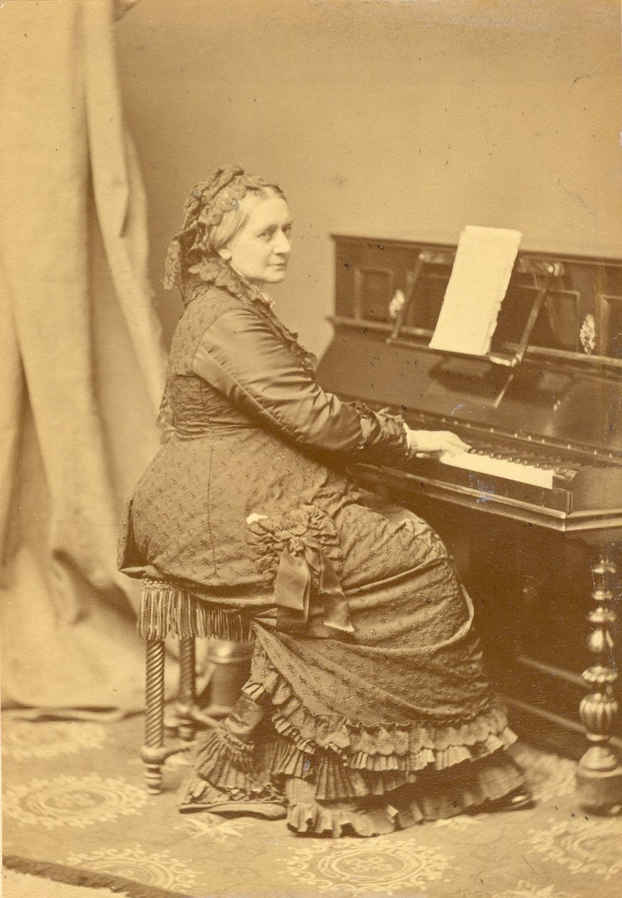 Portrét Clary Wieck-Schumannové 1819-1896 u klavíru, cca 1878. od Franz Hanfstaengl