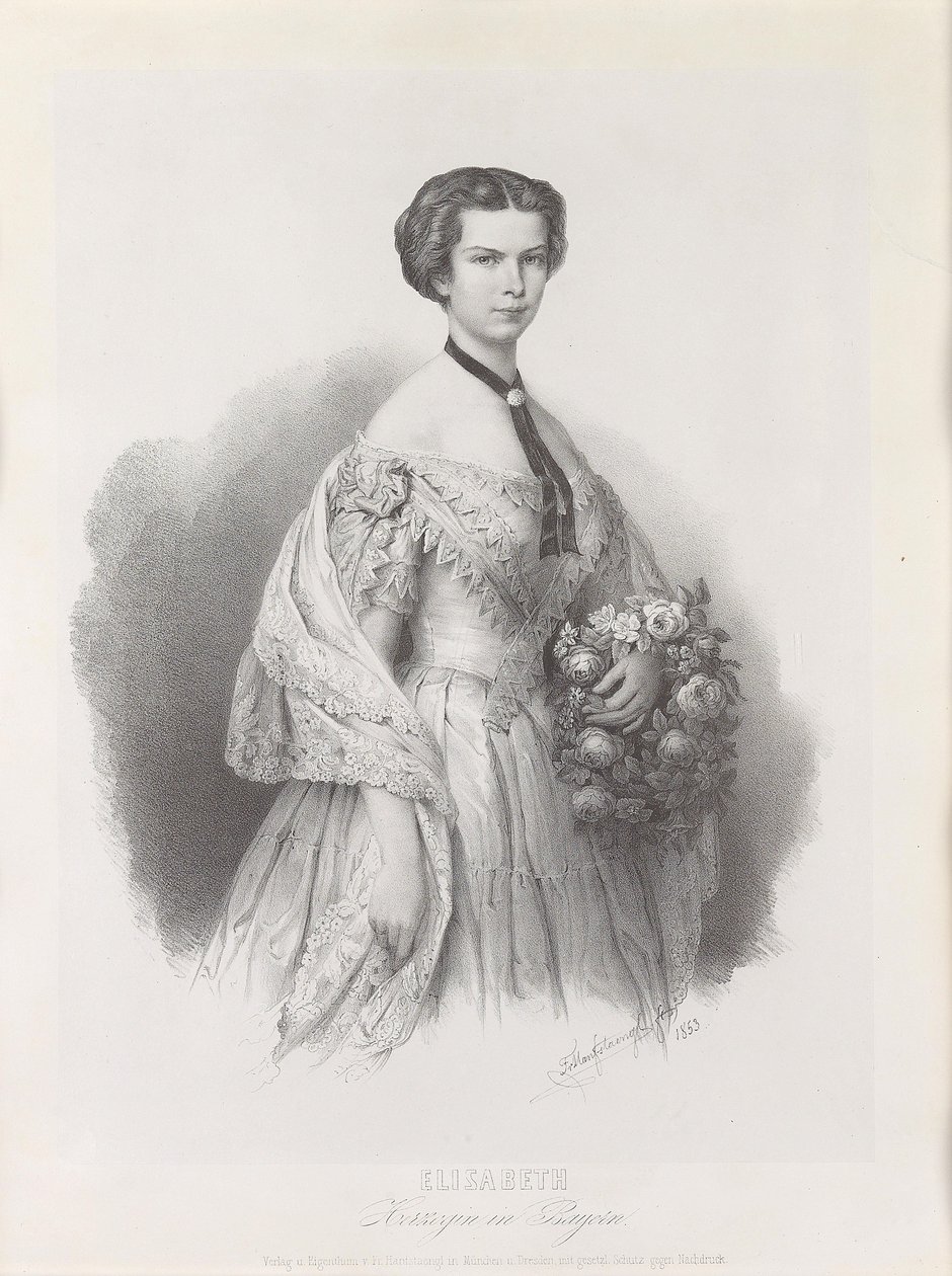Portrét císařovny Alžběty Rakouské, 1853. od Franz Hanfstaengl