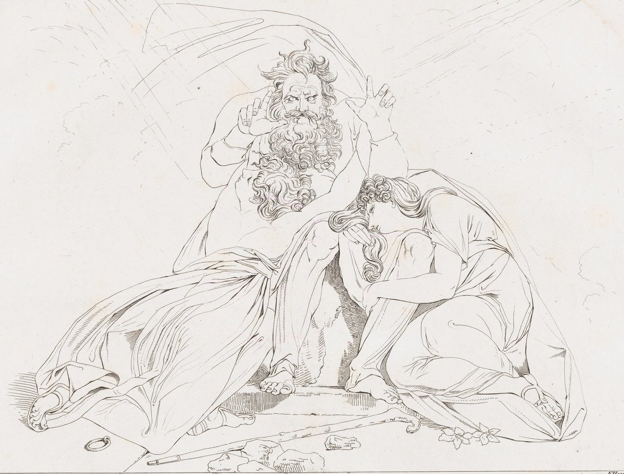 Der Tod des Oidipus Smrt Oidipa, 1806. od Franz Hegi
