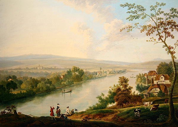 Říční krajina, cca 1765-1775 (olej na plátně) od Franz Hochecker