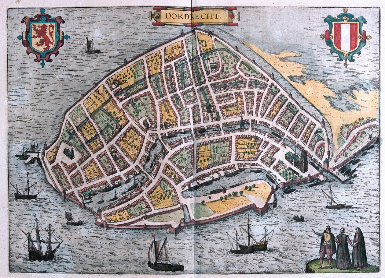 Dordrecht, Nizozemsko (rytina od Franz Hogenberg